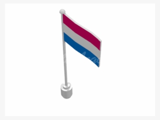 Flag On Flagpole, Wave With Netherlands Print - Flag