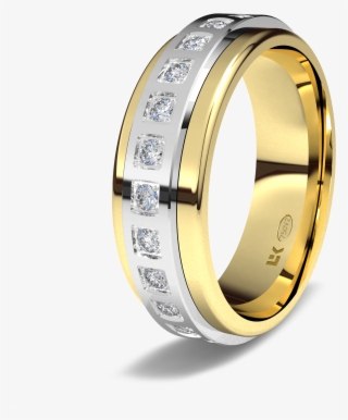 Sortija De Oro Blanco Y Amarillo De 18k Modelo Giratoria - Wedding Ring
