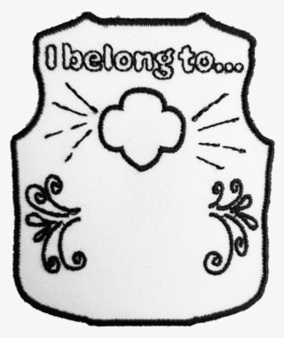 Color Me In Girl Scout Vest, "i Belong To - Drawing