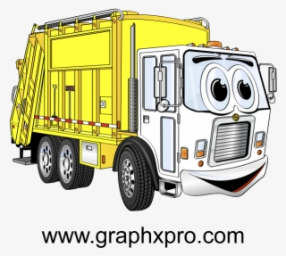 Jpg Transparent Vector Trucking Diesel Truck - Orange Garbage Truck Cartoon