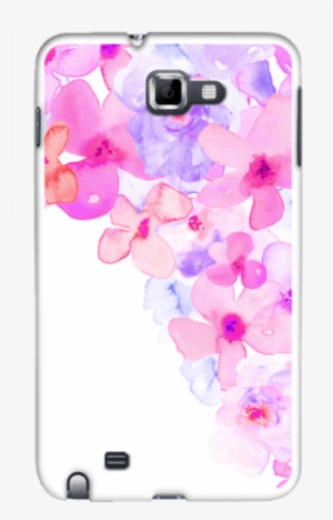 Bright Purple Watercolor Flowers Painted Floral Design - Mobile Phone Case