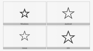 White Star Icon Png - Panama Flag Black And White
