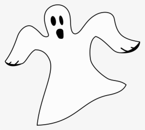 Ghostly Clipart Clear Background - Black And White Ghost