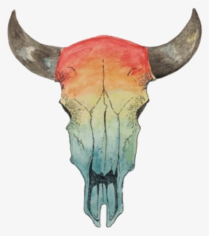 Watercolor Steer - Bull