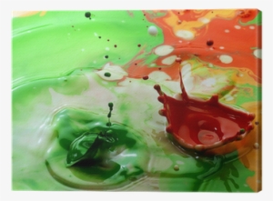 Abstract Color Pigments Milk Drops Canvas Print • Pixers® - Pigment