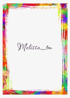 Watercolour Frame Png By Melissa-tm - Water Color Frames Png