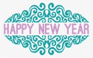 Happy New Year Ornate - Happy New Year Png Clipart