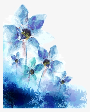 Download Blue Watercolor Flower Png Vector Royalty Free Library Blue Purple Watercolor Flowers Transparent Transparent Png 2486x3100 Free Download On Nicepng