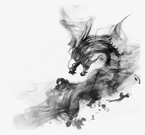 Ink Chinese Dragon Png - Ink Horse Drawing Chinese
