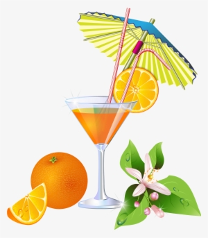 Summer Orange Cocktail Png Clipart - Summer Cocktail Cocktail Clipart