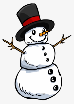 Snowman - Png - Snowman With Top Hat