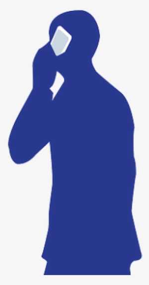 Silhouette Of Person Talking On Phone - Businessman Clipart