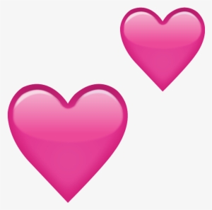 Download Two Pink Hearts Emoji Icon Emoji Island - Pink Heart Emoji Transparent