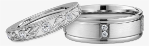 Matching Ring Sets For - Ritani Men's Diamond And Satin-finish Wedding Band