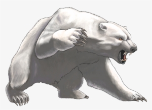 Angry White Bear Png Clipart - Angry Polar Bear Png