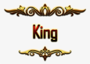 King Decorative Name Png - King Name
