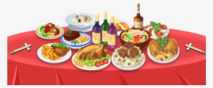 Hand Drawn Cartoon New Year S Rice Food Png - Reunion Dinner