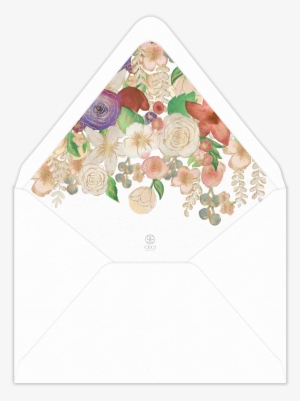 Watercolor Invitation Envelope Liner - Garden Roses