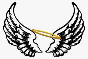 Angel Halo Gfhsdfgh Dsgfdsfgdfg Clip Art At Clipart - Angel Wings Drawing Simple