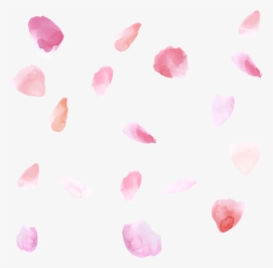 Pink Peach Rose Petals Watercolor Fabric By Peacefuldreams - Watercolor Rose Petals Png