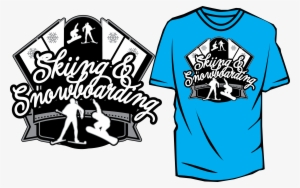 Skiing And Snowboarding Free Vector Design For Tshirt - Print Design For Tshirt