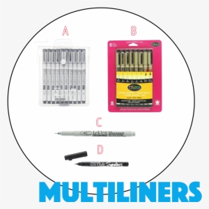 1 Microliners Site - 10a - Copic Multiliner Sp Pen Brush Tip Black Set (10