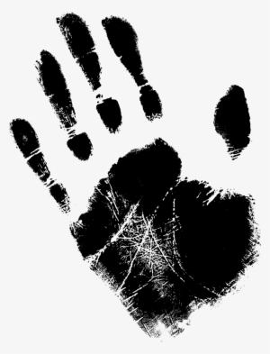 Png File Size - Black Hand Print Png