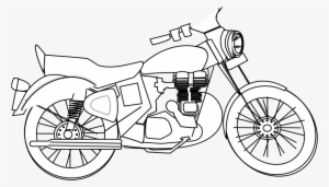 Vintage Motorcycle Drawing At Getdrawings - Motorcycle Clipart Black And White