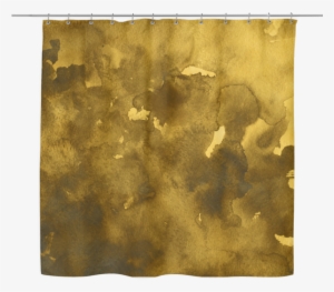 Gold Watercolor Shower Curtain - Watercolor Painting