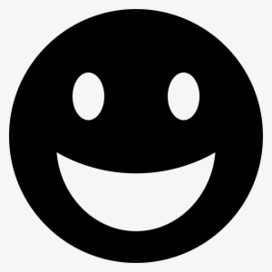 Happy Emoticon Svg Icon - Smiley Face Silhouette