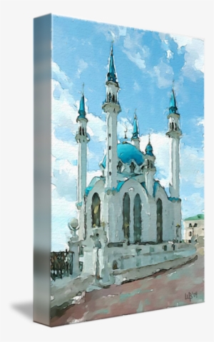Qolsharif Mosque By Vitaly Shchukin - Watercolor Paintings
