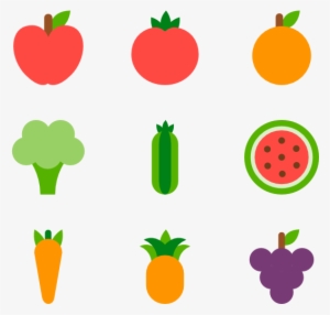 Fruits And Vegetables - Healthy Diet Icon Png