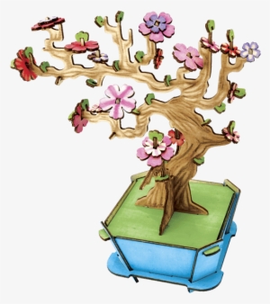 Cherry Blossom Bonsai Tree - Cartoon