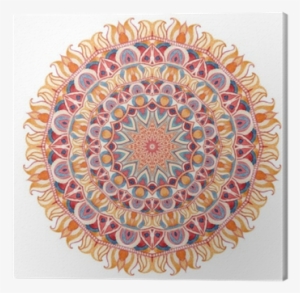 Watercolor Mandala With Sacred Geometry - Gallery Direct Watercolor Mandala I, White