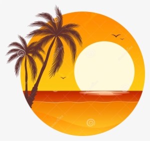 Beach Sunset Clipart At Getdrawings - Hawaii Palm Tree Clipart