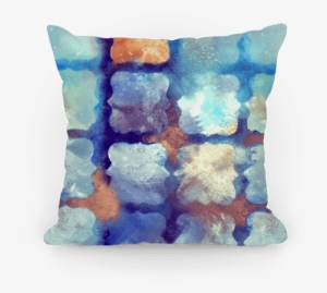 Watercolor Rainbow Texture Pattern Pillow