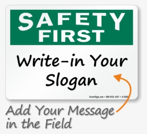 Osha Safety First Sign - Caution (blank), Dry Erase Aluminum 40 Mil Sign, 14"