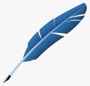 Blue Feather Quill Pen - Blue Feather Pen