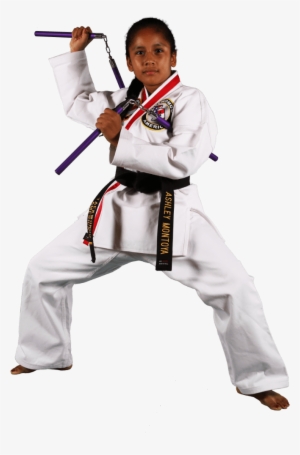 Taekwondo Black Belt Girl Instructor Weapons - Karate