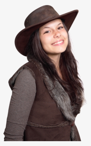 Smiling Cowgirl Woman Wearing Cowboy Hat Png Image - Mujeres Con Sombrero Vaquero