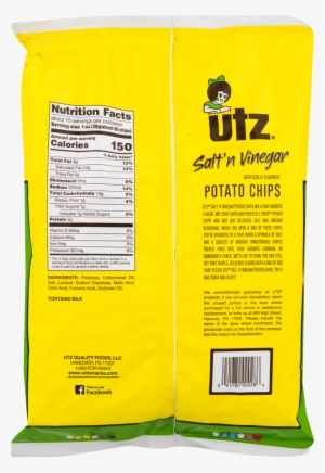 Utz Potato Chips, Salt'n Vinegar - 1 Oz