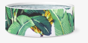 Tropical Banana Leaf Pet Bowl - La Isla De La Martinica Wall Clock -