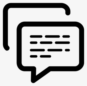 Chat Speech Bubbles Outline With Text Lines Comments - Iconos Chat Png