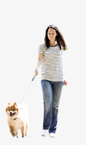 Woman Dog People Cutout, Cut Out People, People Png, - Dog Walking Photoshop