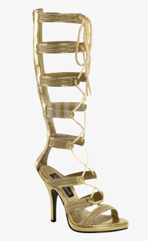 Golden High Heel Gladiator Sandals - "golden High Heel Gladiator Sandals"