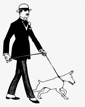 Clip Transparent Download Man Big Image Png - Guy With Dog Drawing