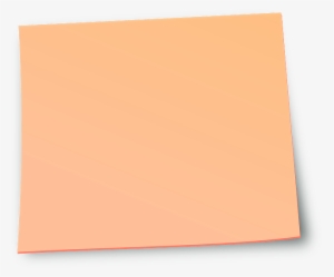 orange transparent post it note - construction paper