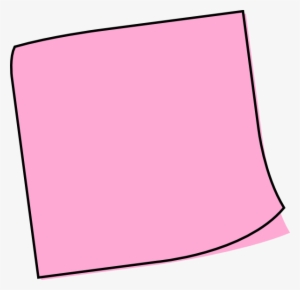 Pink Sticky Note Clip Art At Clker - Sticky Notes Cartoon