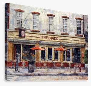 Diner On West 14th Street Canvas Print - Joey Agbayani