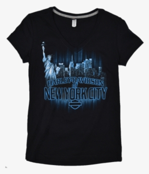 Nyc Women's Exclusive Black Reflection Tee - Black And White